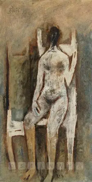 Husain, M.F. (Artist). Untitled (Nude), n.d. | Painting