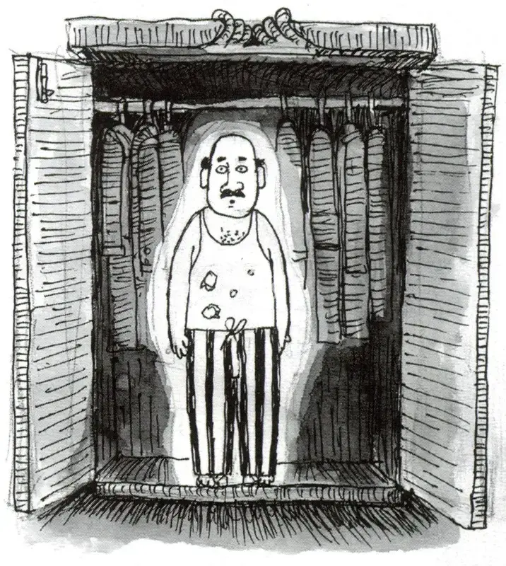 Imchen, Meren (Artist). He is the Creak in the Almirah Door, The Thump in the Washing Machine. He is the Sambandh, Your Unruly Ancestor, Your Family Ghost, n.d. | Graphic Art