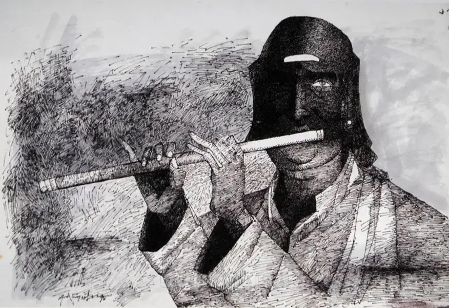 Adimoolam, K.M. (Artist). Untitled, 1995 | Drawing