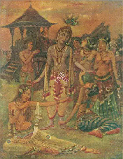 Bengal School (Artist). Krishna with Gopis, early 20th century | Painting