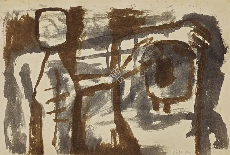 Hore, Somnath (Artist). Untitled, 1964 | Painting