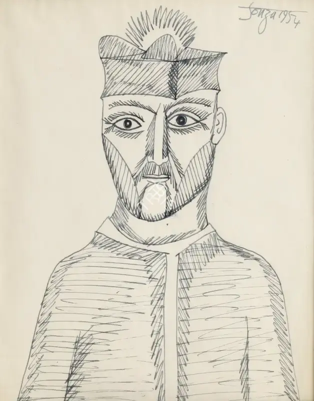 Souza, F.N. (Artist). Untitled (Cardinal), 1954 | Drawing