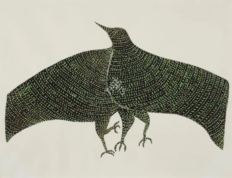 Shyam, Jangarh Singh (Artist). Untitled (Grue (Crane)). Gouache on paper, n.d. | Painting | FineArts | 00338147