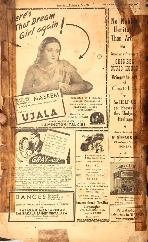 UJALA . In Blitz - Weekly News Magazine. p. 2. Bombay: R.K. Karanjia, 07 February 1942 | Film Review | CinemaEducation | 00142420