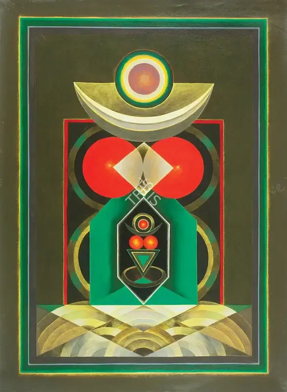Santosh, G.R. (Artist). Untitled. Acrylic on canvas, c.1992 | Painting | FineArts | 00642139
