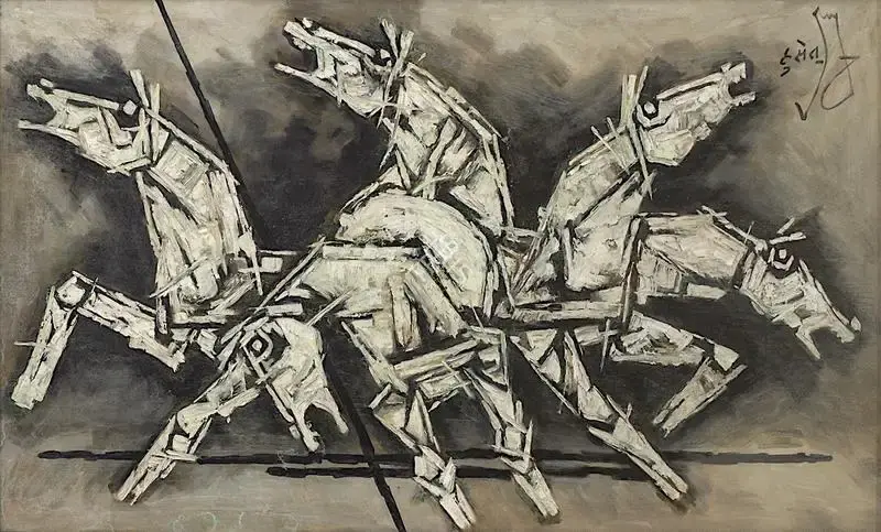 Husain, M.F. (Artist). Horses Series, n.d. | Painting