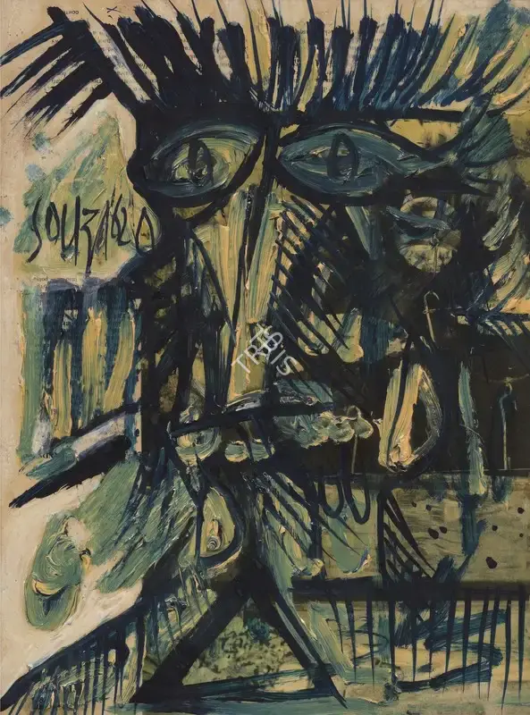 Souza, F.N. (Artist). Untitled (Head), 1962 | Painting