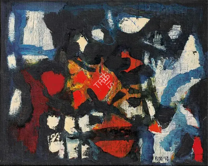 Raza, S.H. (Artist). Untitled (Projet pour un Vitrail), 1962 | Painting