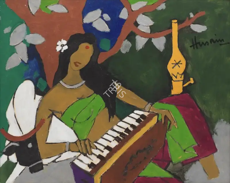 Husain, M.F. (Artist). Gaja Gamini, 1999 | Painting