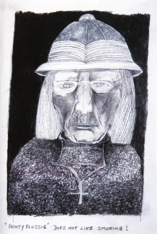 Khanna, Krishen (Artist). Aunty Flossie, n.d. | Drawing