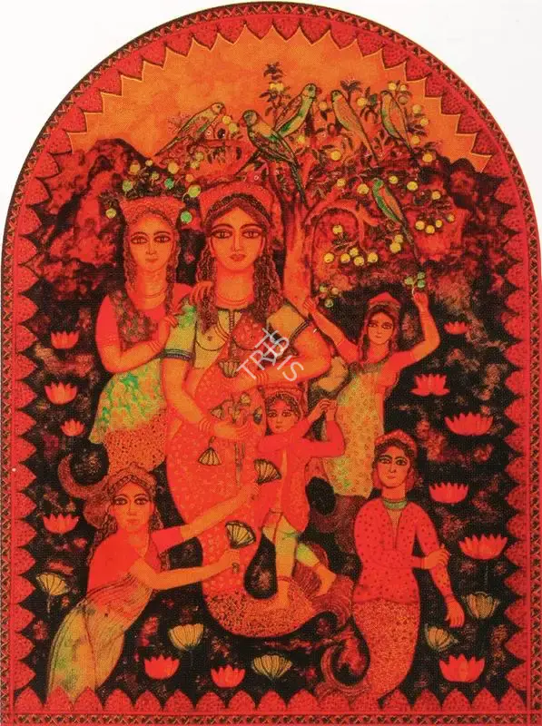 Burman, Jayshri (Artist). Untitled. Mixed media on paper, 2002 | Painting | FineArts | 00376130