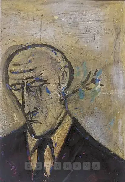 Souza, F.N. (Artist). Head, 1955 | Painting
