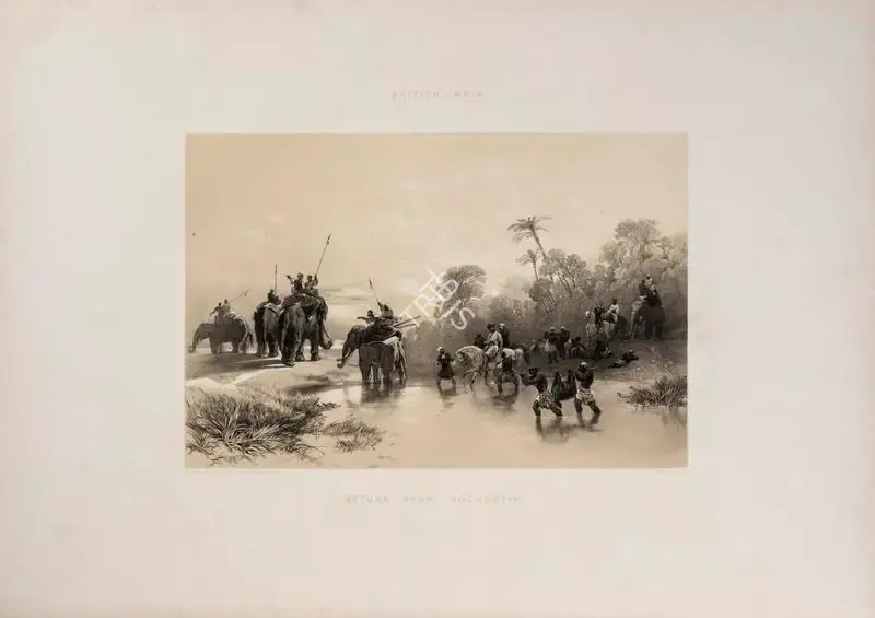 Hardinge, J.D. (Lithographer). Return from Hog-Hunting, circa 1847 | Lithograph