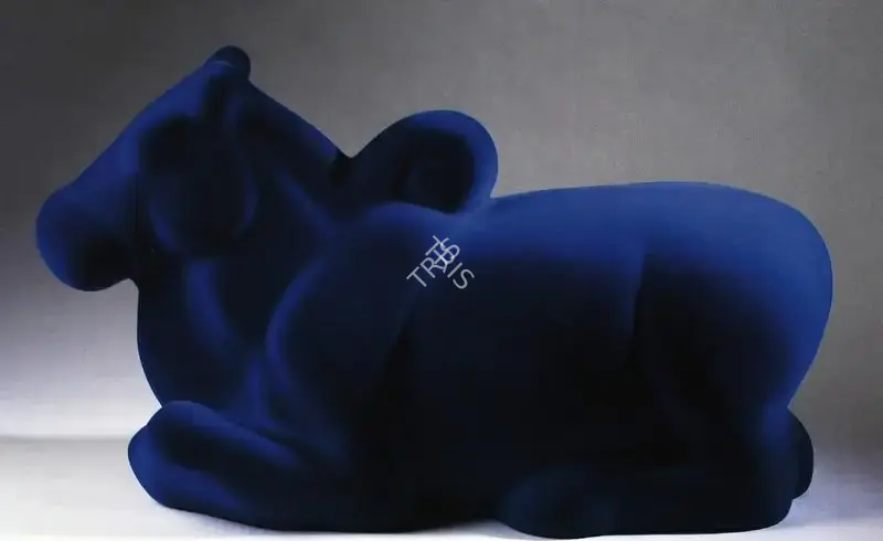 G., Arunkumar H. (Artist). Nandi In Blue, 2008 | Sculpture