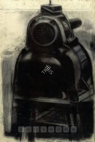 Sharma, Nataraj (Artist). Motor (On A Stool), 1995 | Drawing