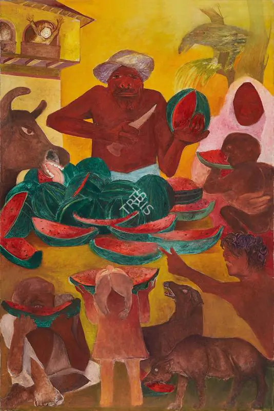 Khanna, Krishen (Artist). A Season of Watermelons, n.d. | Painting