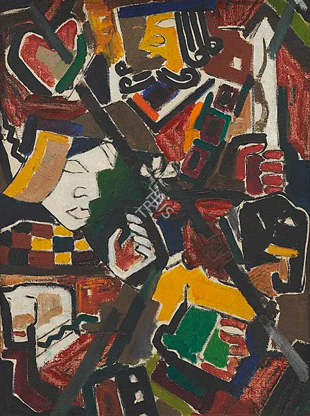 Husain, M.F. (Artist). Untitled. Oil on canvas, c.1950 | Painting | FineArts | 00645581