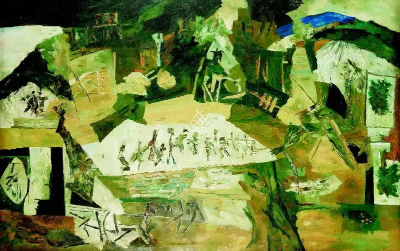 Ramkumar (Artist). Mountains, 1993 | Painting