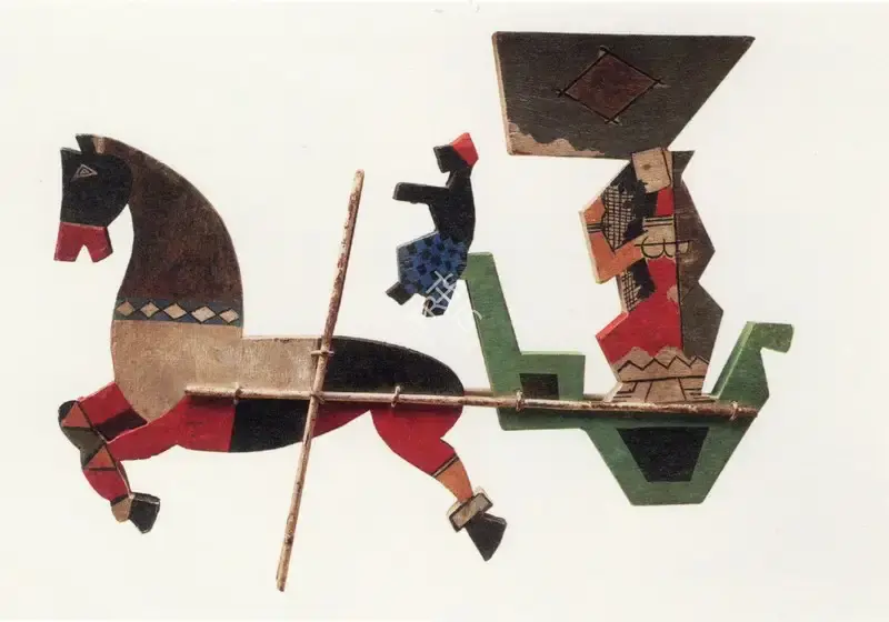 Husain, M. F. (Artist). Horse Carriage. Woodern Toy, 1950s | Maqbool Fida Husain, 2008 | Sculpture | FineArts | 00495161