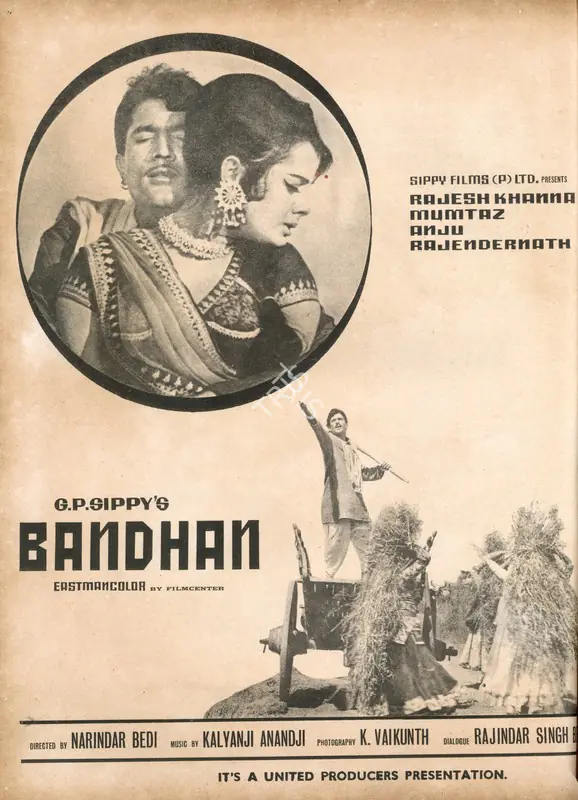 Sippy, G.P. (Producer), Bandhan, 1969 | Advertisement