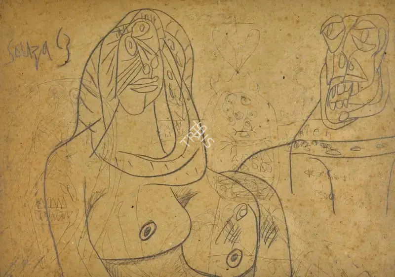 Souza, F.N. (Artist). Untitled, 1963 | Drawing