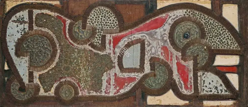 Sagara, Piraji (Artist). Untitled. Mixed media and iron on wood, 1964 | Sculpture | FineArts | 00357122