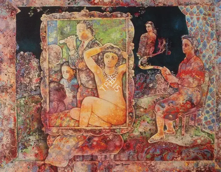 Burman, Sakti (Artist). Mirror Never Lies. Oil on canvas, 1997 | Painting | FineArts | 00376180