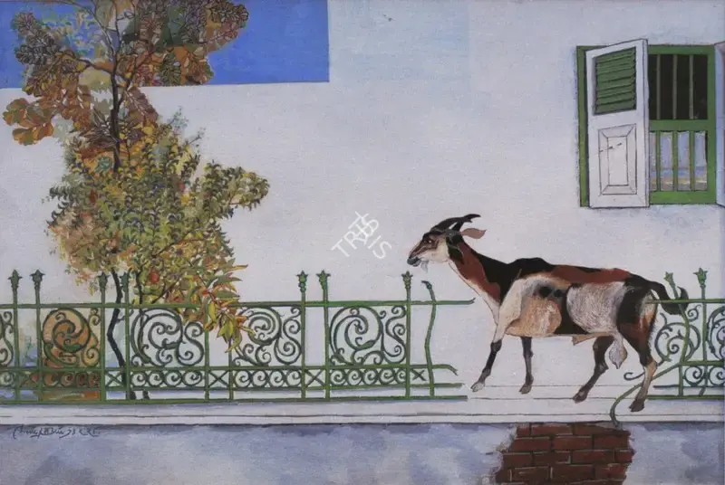 Goud, K. Laxma (Artist). In the Garden, n.d. | Painting