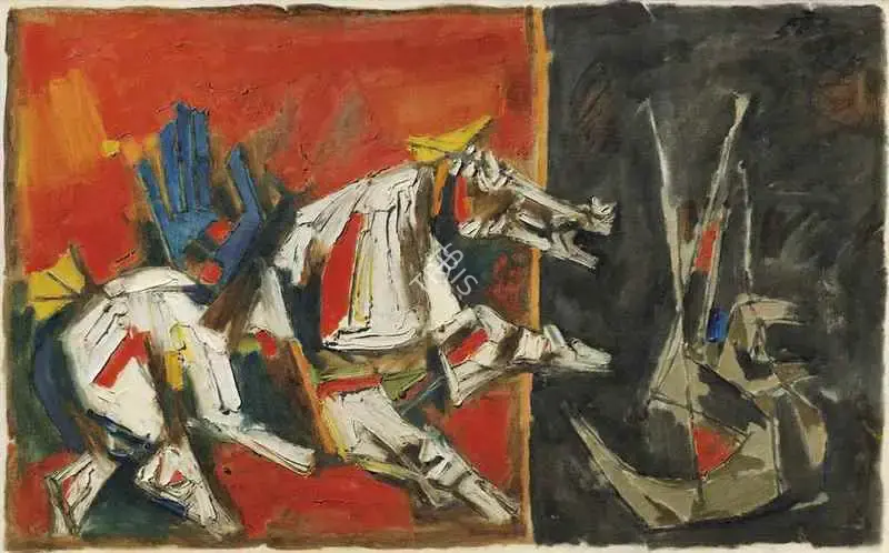 Husain, M.F. (Artist). Duldul, 1967 | Painting