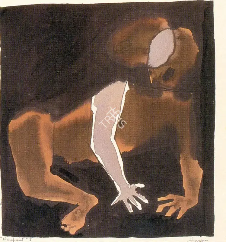 Husain, M.F. (Artist). L'enfant I, 1982 | Painting