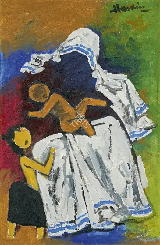 Husain, M.F. (Artist). Untitled (Mother Teresa), c.1990 | Painting