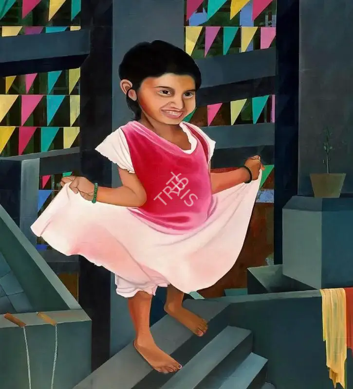 Mohapatra, Jagannath (Artist). First Step 1. Oil on canvas, n.d. | Painting | FineArts | 00546406