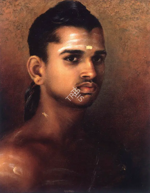 Naidu, Ramaswamy (Artist). Portrait Of A Young Priest, 1877 | Painting