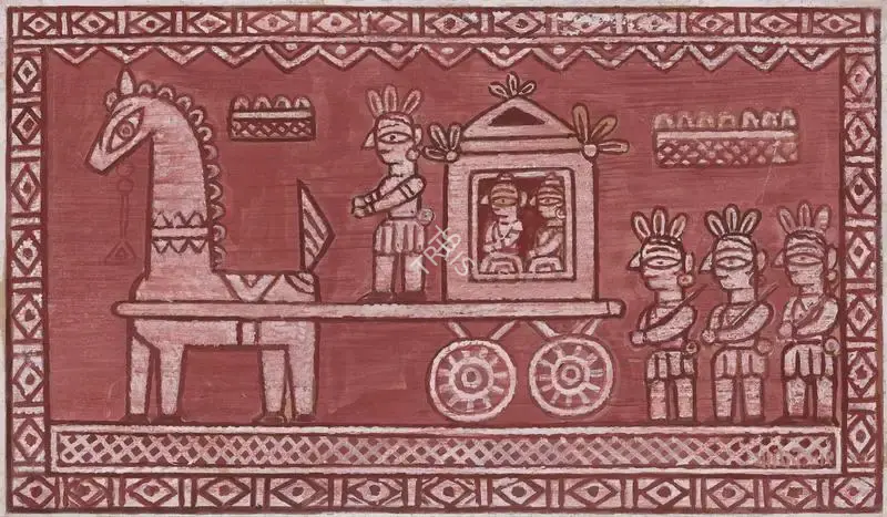 Roy, Jamini (Artist). The Procession, n.d. | Painting