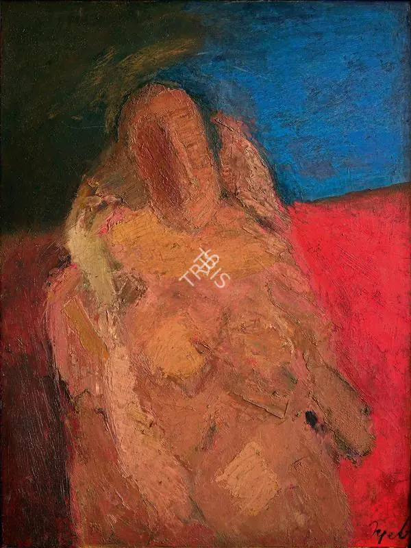 Mehta, Tyeb (Artist). Untitled (Figure With Bird), c.1962 | Painting