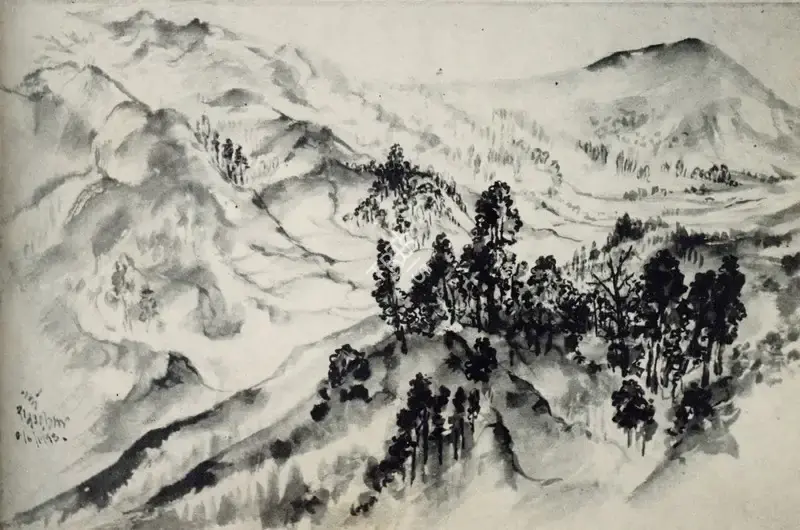 Bose, Nandalal (Artist). Hazaribagh Road. Water Colour on Paper, 08 June 1943 | Marg, March 1983 | Painting | FineArts | 00674994