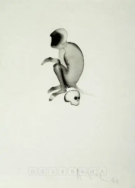 Dodiya, Atul (Artist). Study For Kolathar's ''Drona''. Watercolour on paper, 2004 | Painting | FineArts | 00897092