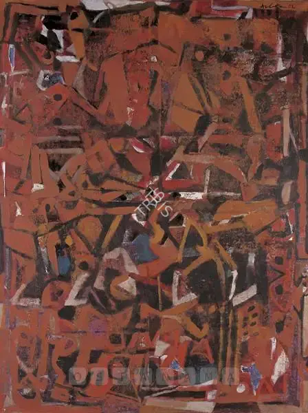 Kudallur, Achutan (Artist). Untitled. Oil on canvas, 2002 | Painting | FineArts | 00597830