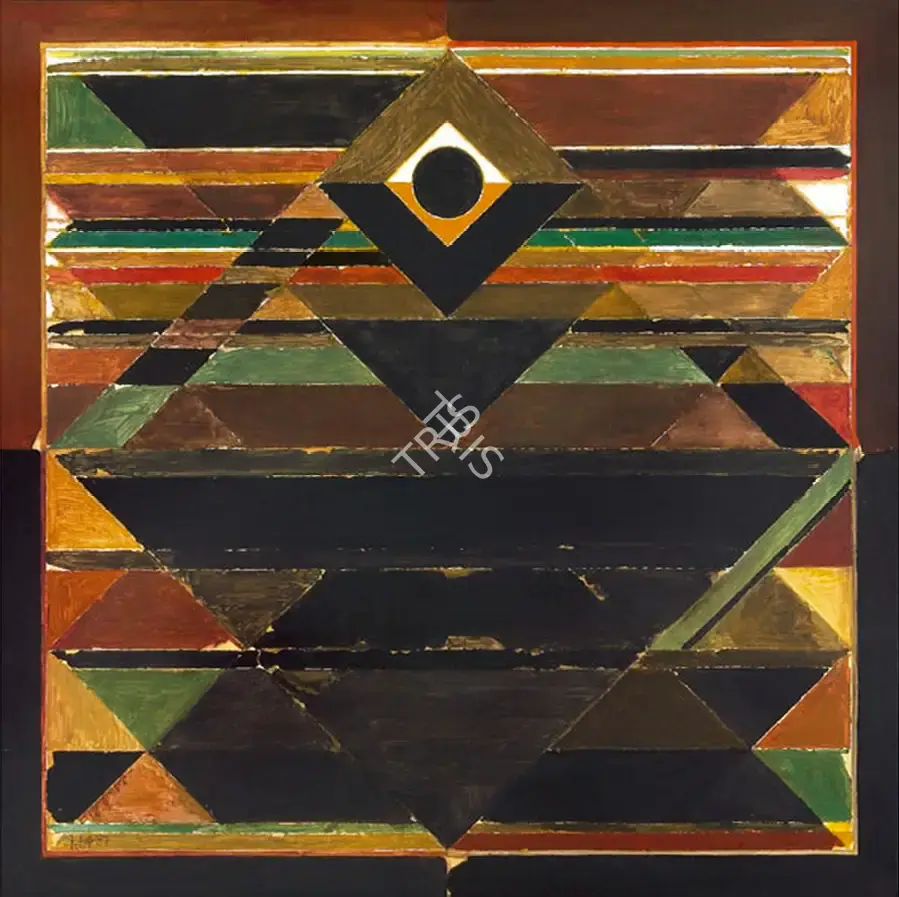Raza, S.H. (Artist). Bhoomi. Acrylic on canvas, 1987 | Painting | FineArts | 00332630