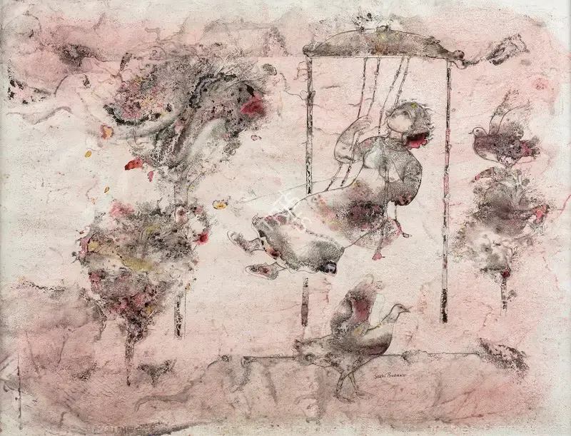 Burman, Sakti (Artist). Untitled. Watercolour on paper, c.1990s | Painting | FineArts | 00357757