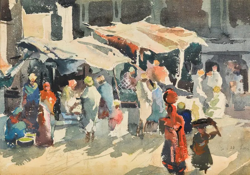 Raza, S.H. (Artist). Untitled. Watercolour on paper, c.1940s | Painting  | 00867755