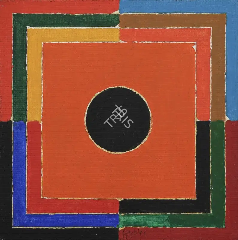 Raza, S.H. (Artist). Bindu. Acrylic on canvas board, 2001 | Painting | EconomicsArt | 00871027