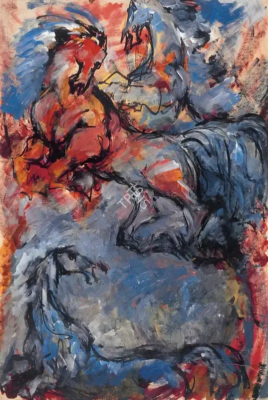 Biswas, Nikhil (Artist). Horses Series, late 1950s | Painting