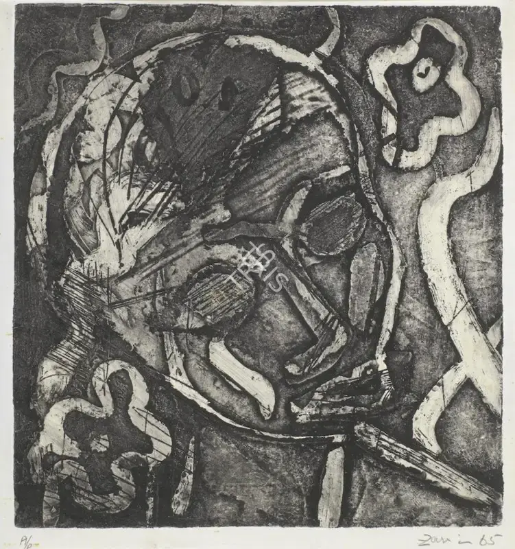 Hashmi, Zarina (Artist). Untitled (Artist's Proof 1965). Woodcut print on paper, 1965 | Graphic Art | FineArts | 00643333