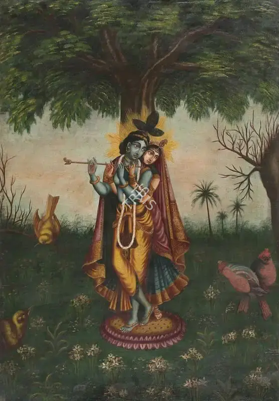 Bengal School (Artist). Untitled (Krishna and Radha), n.d. | Painting