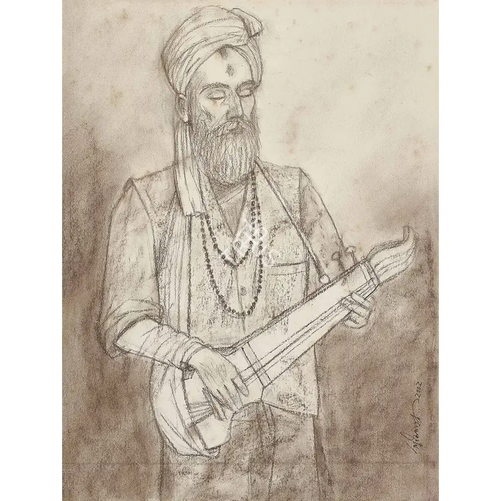 Pyne, Ganesh (Artist). Untitled (Baul), 2002 | Painting