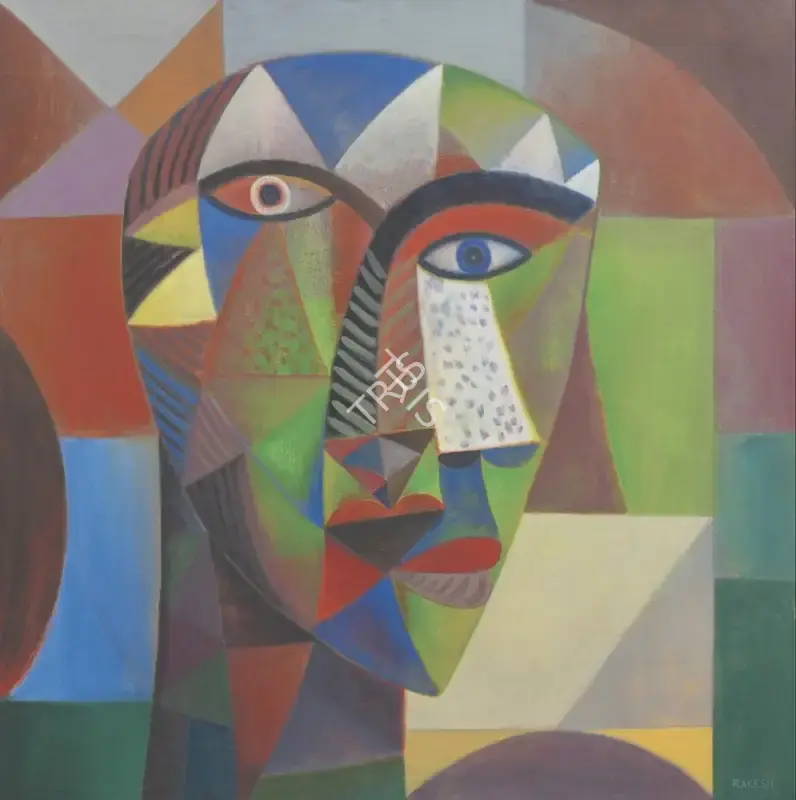 Gupta, Rakesh Kumar (Artist). Head II. Acrylic on canvas, 2016 | Painting | FineArts | 00603263