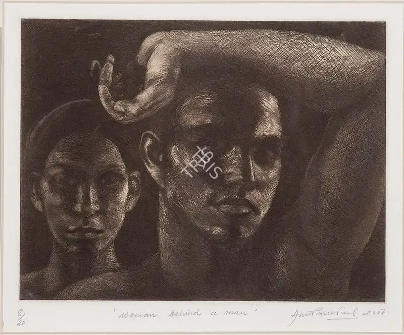 Sud, Anupam (Artist). Woman Behind a Man, 2007 | Graphic Art