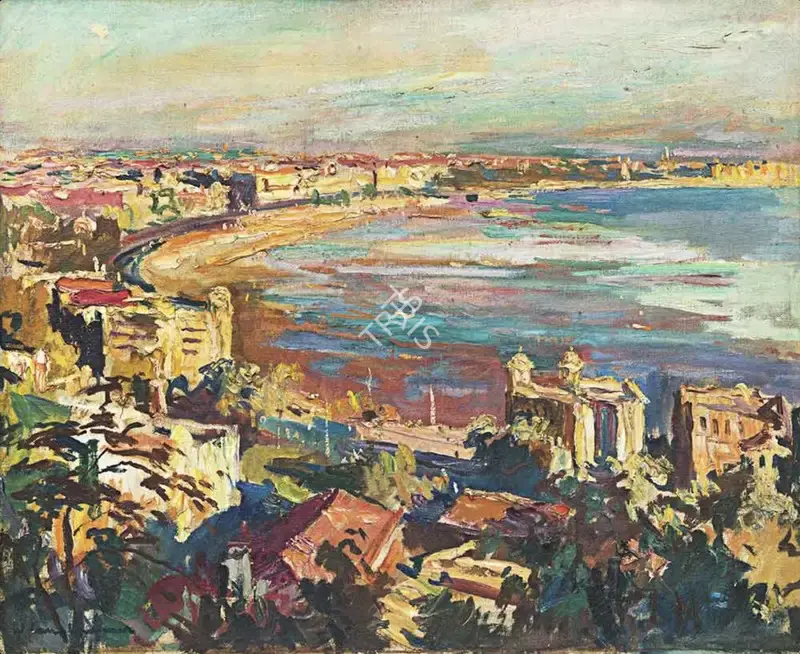Langhammer, Walter (Artist). Untitled. Oil on canvas, circa 1950 | Painting | EconomicsArt | 00872128