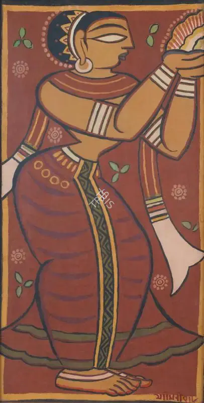 Roy, Jamini (Artist). Untitled (Gopini), n.d. | Painting